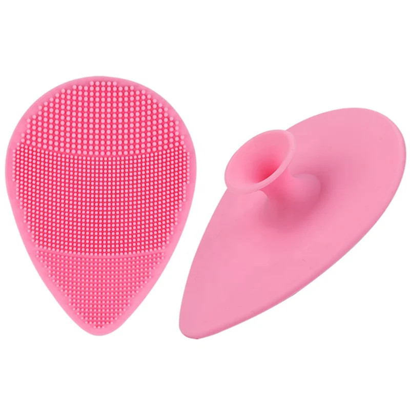 

Cheap Silicone face cleaner brush pad portable facial cleansing brush, Pink, blue, purple, lotus