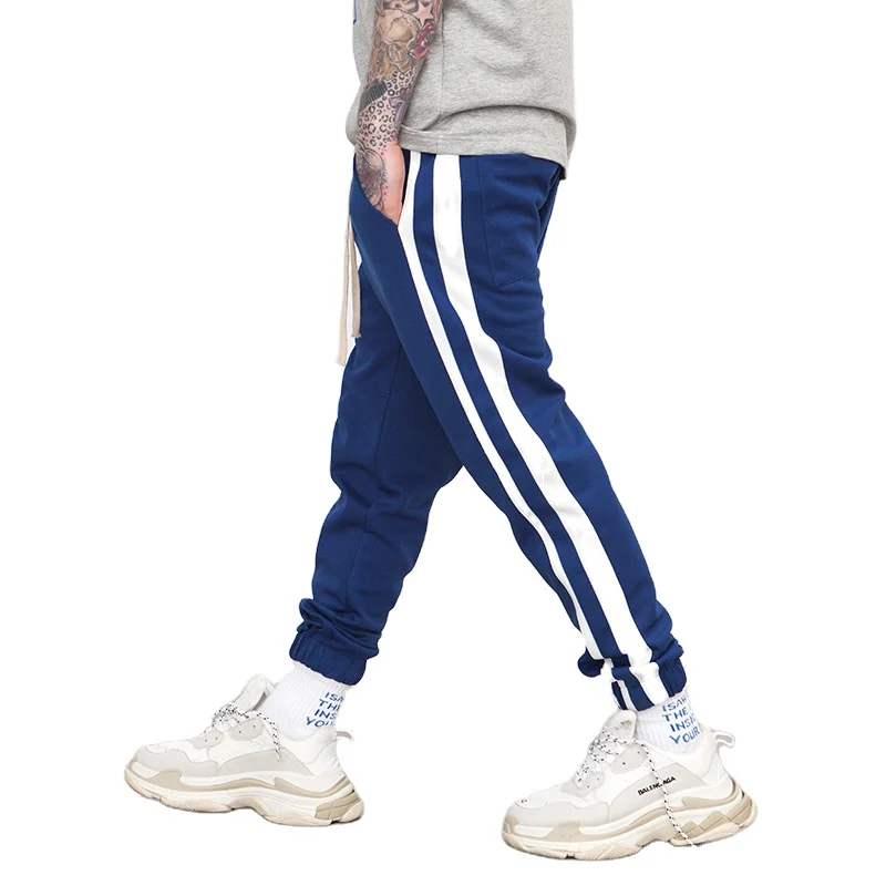

Quality Mens Jogging Pants Striped Color Block Unisex Men Jogger Track Casual Gym Custom Cotton Sweatpants Men Sport Pants