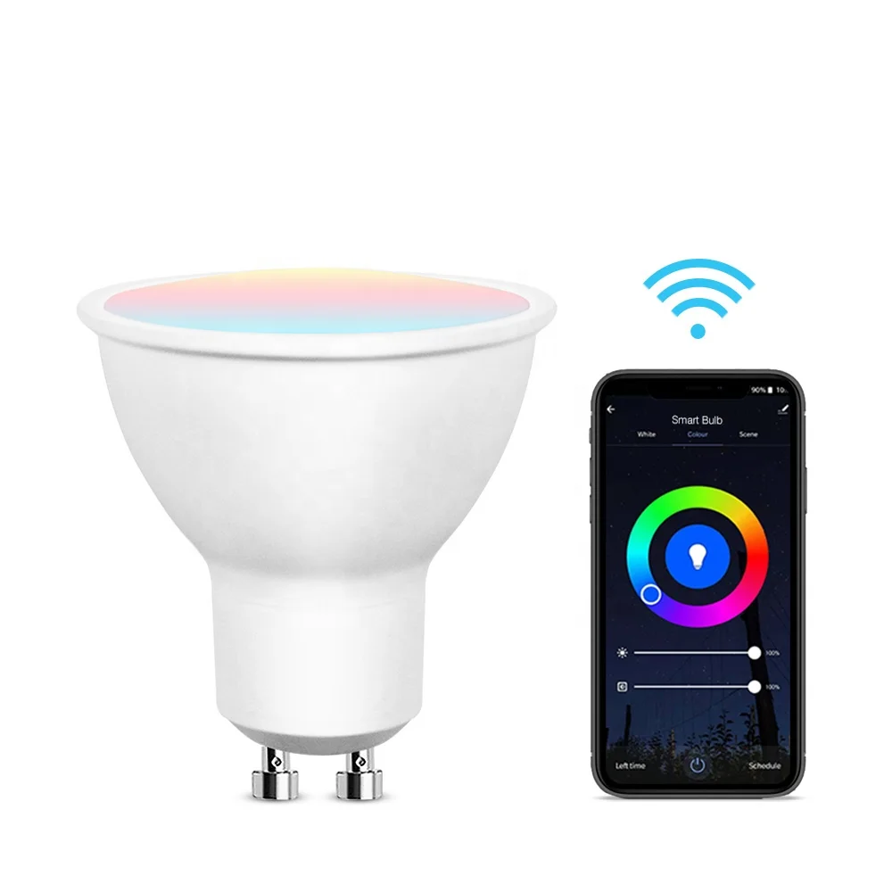 GU10 Smart LED Bulb Speaker Light Bulb 5w 400lm Dimmable 2700k-6500k  Compatible With Alexa Google Assistant Via Voice Control