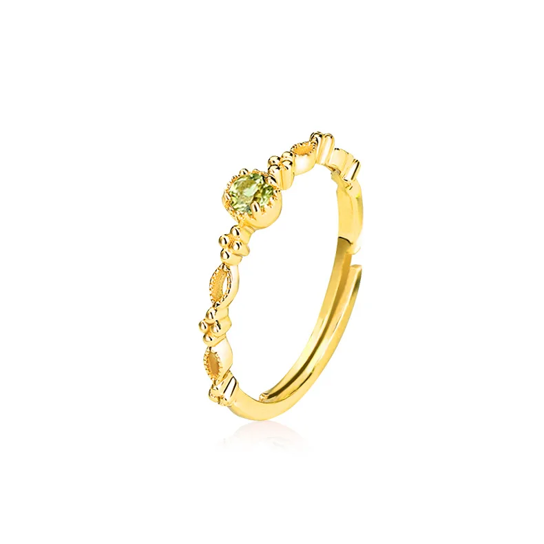

Latest Design S925 Sterling Silver Jewelry Peridot Ladies Ring For Wholesale