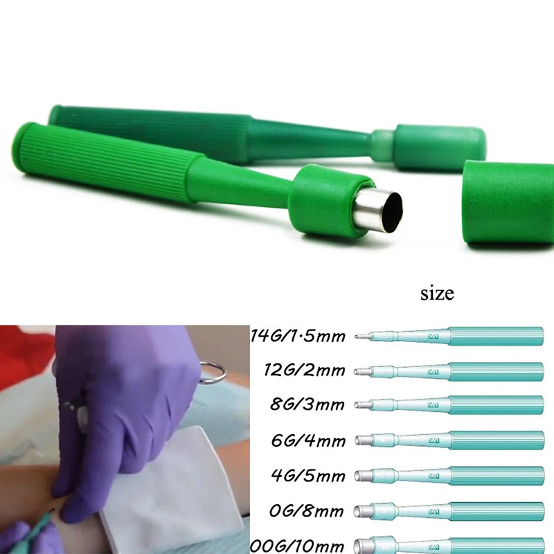 

AMIGATINA Disposable Professional Biopsy Dermal Puncher Skin Piercing Body Jewelry Tool Easy Use Sterilized Dermal Anchor Punch