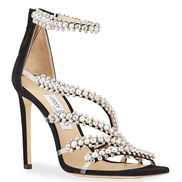

Best Selling 10cm Or Custom Heel Height Ladies High Heel Sandals With Logo