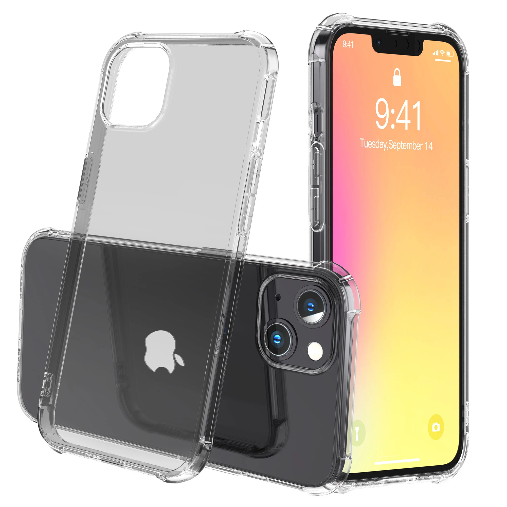 

Clear Ultra Thin Mobile Phone Case for Iphone 13 Pro Max Soft TPU Back Cover
