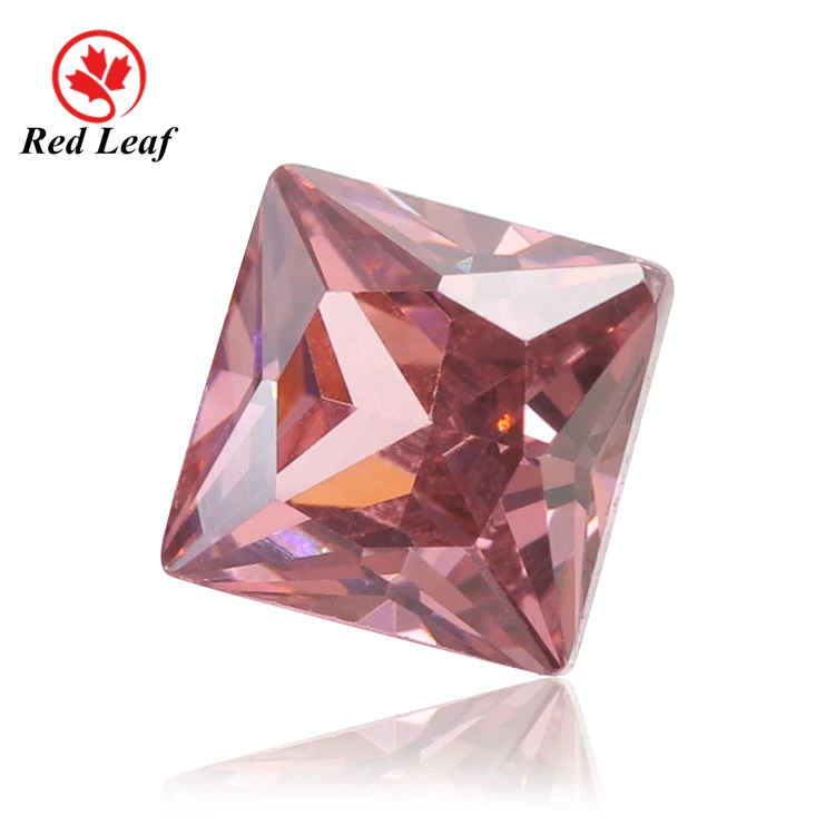 

Redleaf gems L-Rhodolite Square 5a cz stones 2*2mm-15*15mm top Cubic Zirconia diamonds