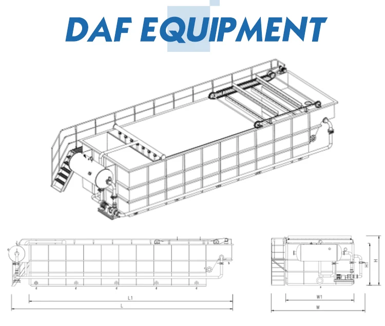 Daf Filter Liquid Oil Skimmer Separation Clarification Dissolved Air Flotation Slaughterhouse Units WWTP