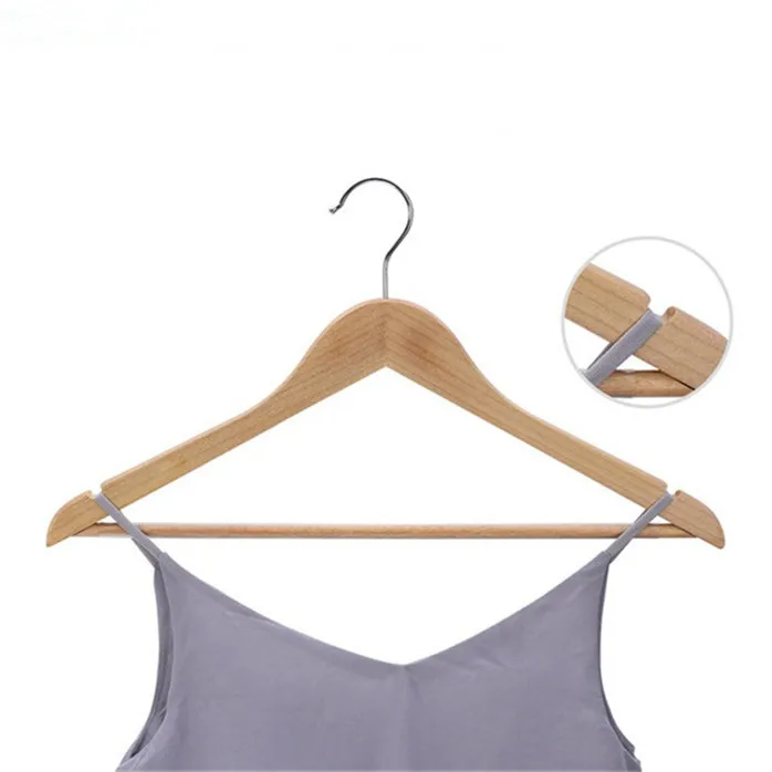 Top Quality YIKAI Wood Hanger Wholesale Natural Factory Retail Wooden Hangers