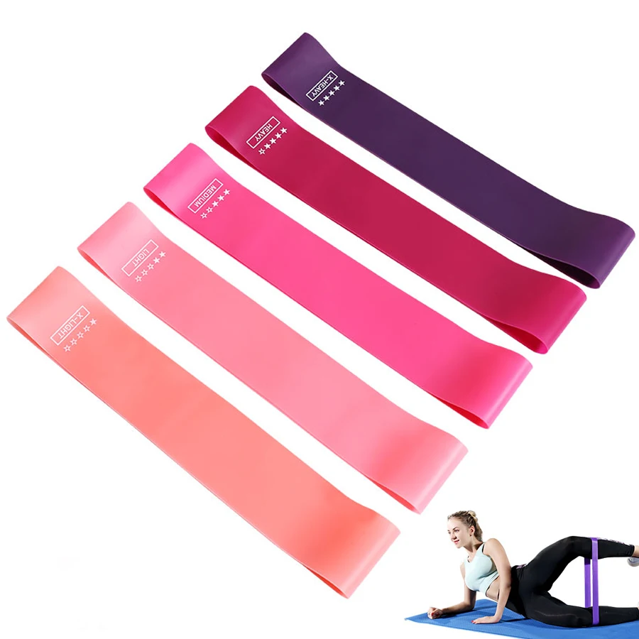 

Sports Gym Pilates Strength Workout Equipment Expander Exercise Mini Band Yoga Training Fitness Gum Elastic Resistance Loop Band