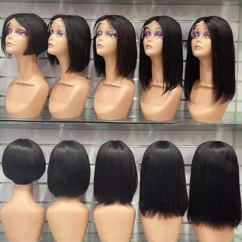 

Letsfly Bob Wigs Human Hair Lace Front Brazilian Human Hair Straight T Part Lace Wig cheap price for Extensions Free Shipping