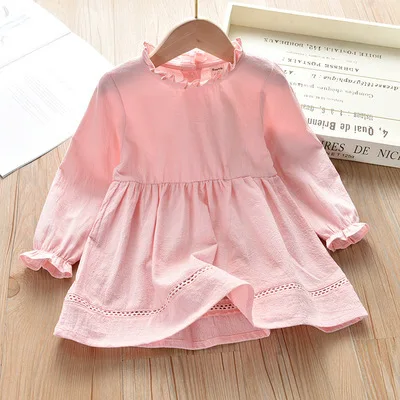 

F10134A Spring fashion korean style cotton cute tops for little Girls, White /pink