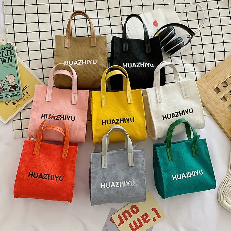 

Wholesale New Fashion Drew bag Trend Ins Cotton Small Canvas Bag Cheap Mini Shoulder Tote Bag purses and handbags for women, 8 colors