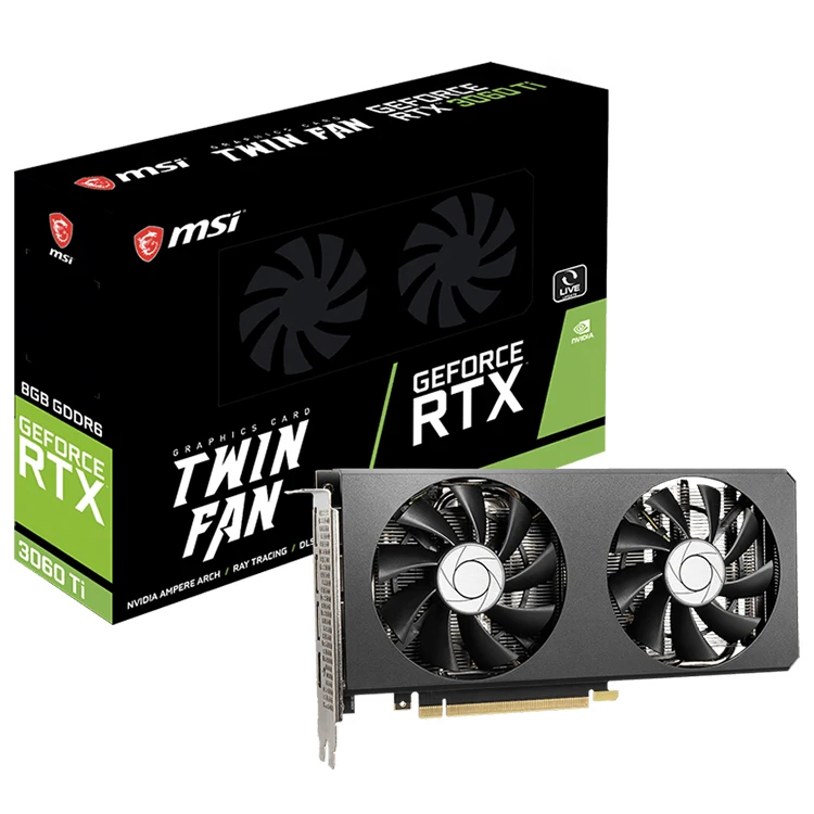 

MSI NVIDIA GeForce RTX 3060 Ti TWIN FAN Gaming Graphics Card with GDDR6 8GB Memory Support AMD Ryzen 5 5600X 9 5900X 5950X