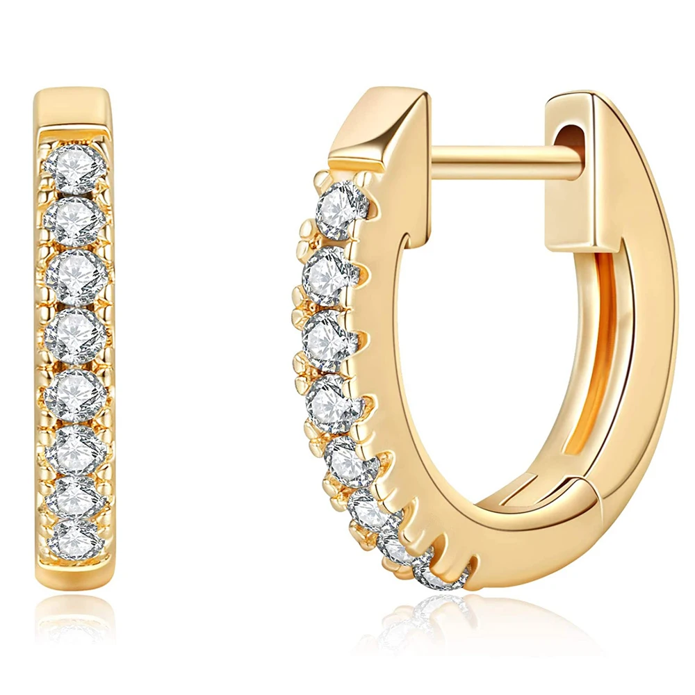 

Fashion Iced out Zircon Diamond Gold Plated Stainless Steel Earrings Women Diamond Earrings, Gold/silver/rose gold