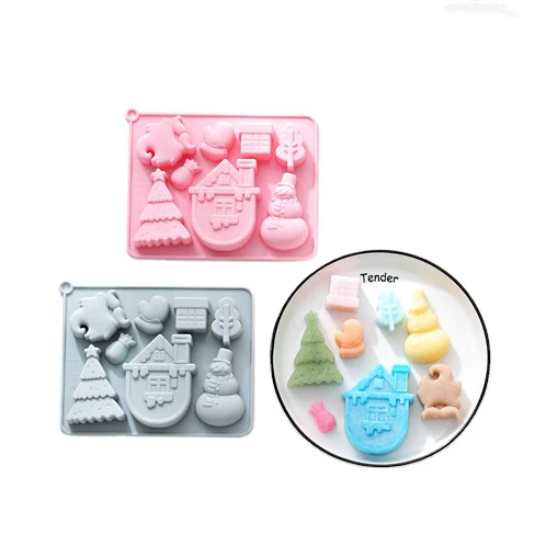 

Wholesale Christmas Candy Chocolate Silicone Mold, 2 colors