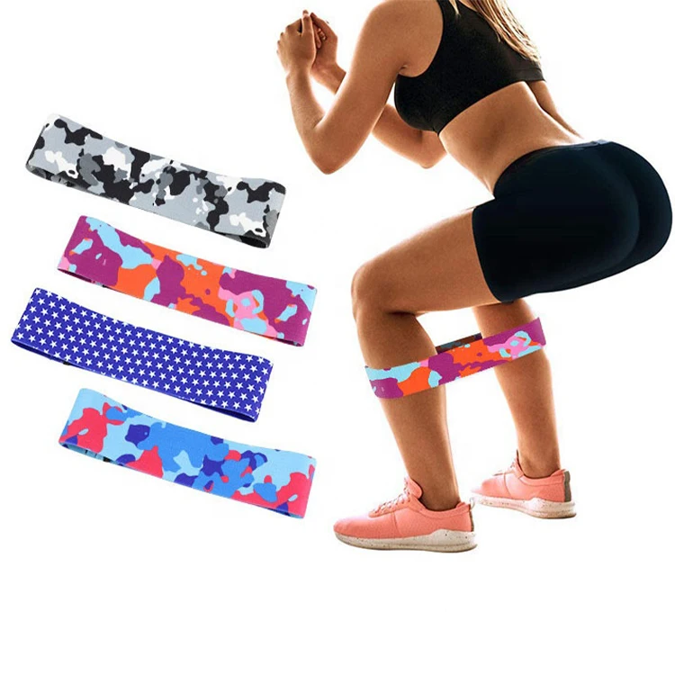 

Fabric Booty Band Wholesale Exercise Thigh Hip Glutes Bridge Fitness Elastic Resistance Workout Hip Circle Bands, Black, gray, light gray ,can be customized