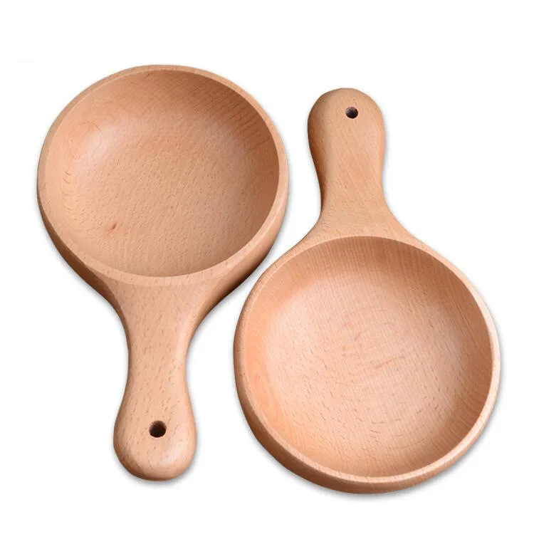 

Wholesale Home Use Kitchen Utensil Food Fruit Vegetable Wooden Salad Serving Bowl, Natural
