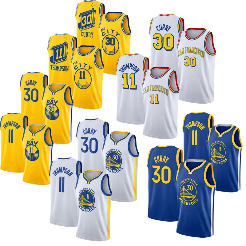 

American Basketball League Warriors jersey #30#11#33#Thompson Embroidery basketball nbajersey wholesale