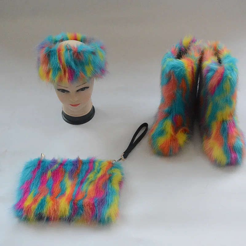 

Selling fur snow boots women faux fur snow boots winter snow boots men, Customized color