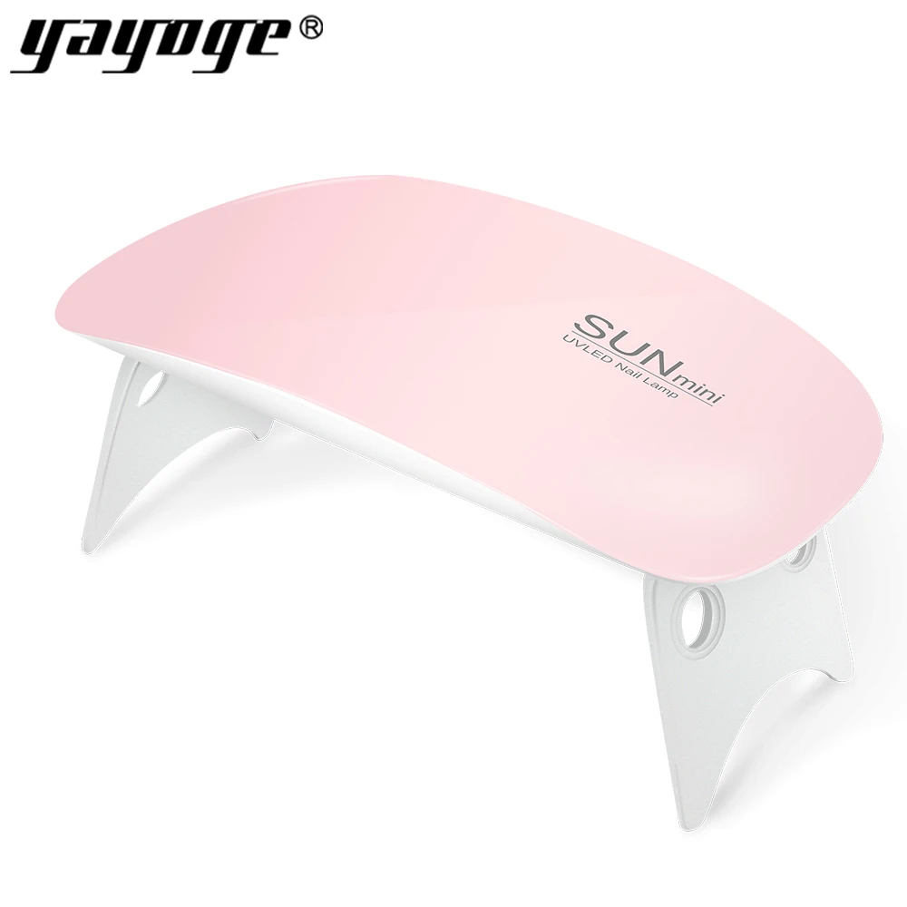 

2020 Professional mini smart uv 6W led table nail lamps for manicure, White/pink