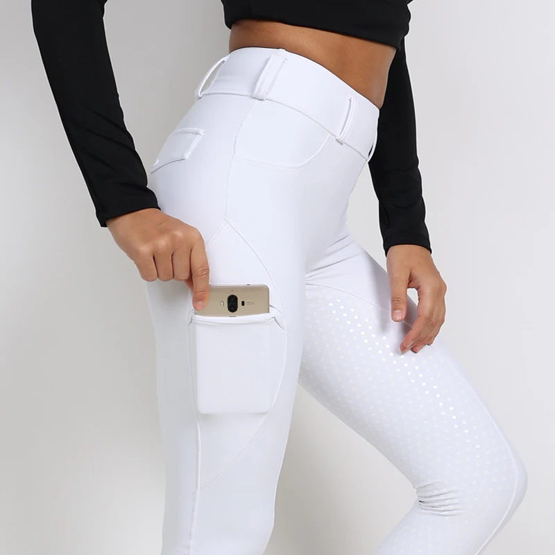 

Private LOGO Anti-pilling White Silicone Competition Horse Riding Leggings Woman Horse Riding Tights Pants Equestrian Supplies, Beige