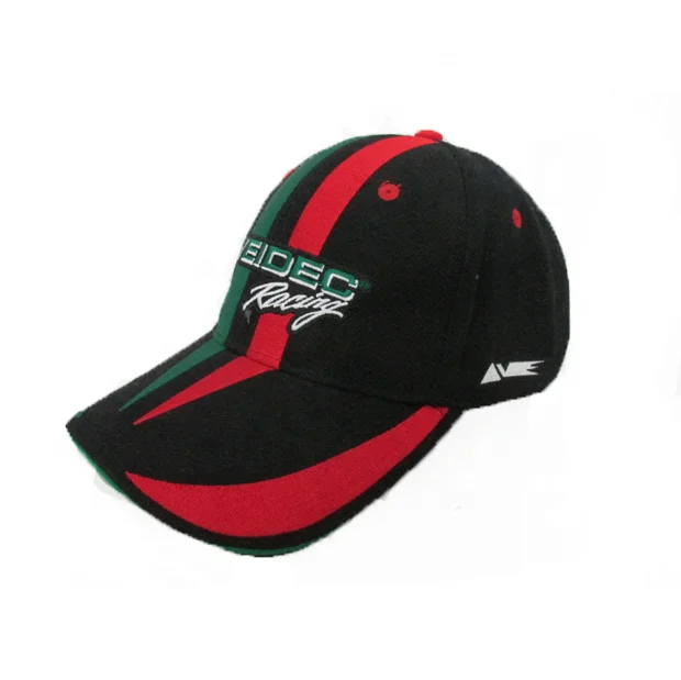 

red green color Spell piece Special design sport baseball hat&cap glacier hat, Customized black green red