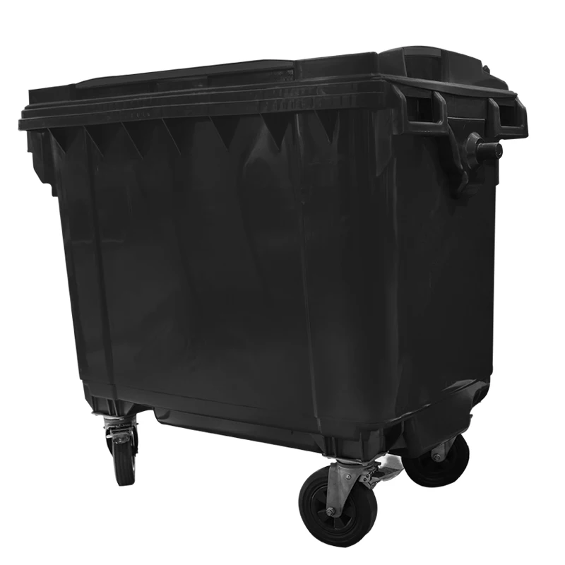 

outdoor large garage dustbin big size belly recycle trash bin trash can, Grey body&green cover /red cover& greybody/green cover& body