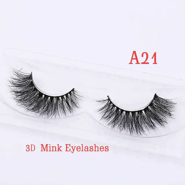

3D Real Mink Fur Eyelash Eyelashes Samples With Packaging Box, Black color