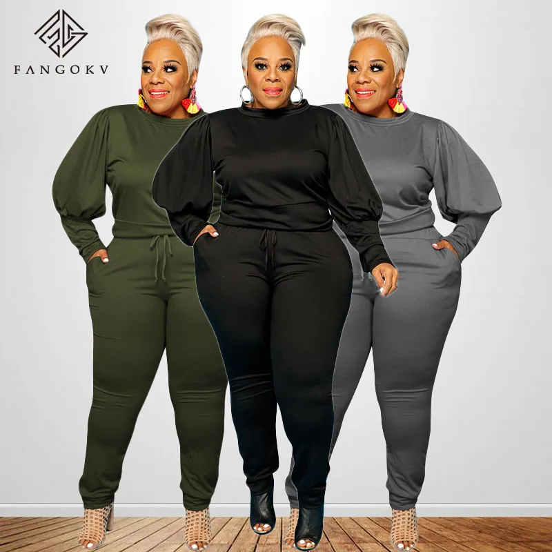 

Hot Sale Vendor Two pieces Sexy Outfit 5XL Women tracksuit wholesale plus size women clothing