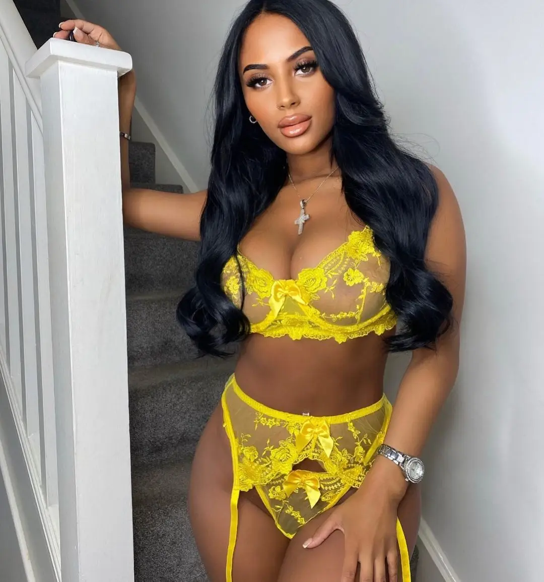 

Suppliers see through hot floral lingerie nighty 3 piece set