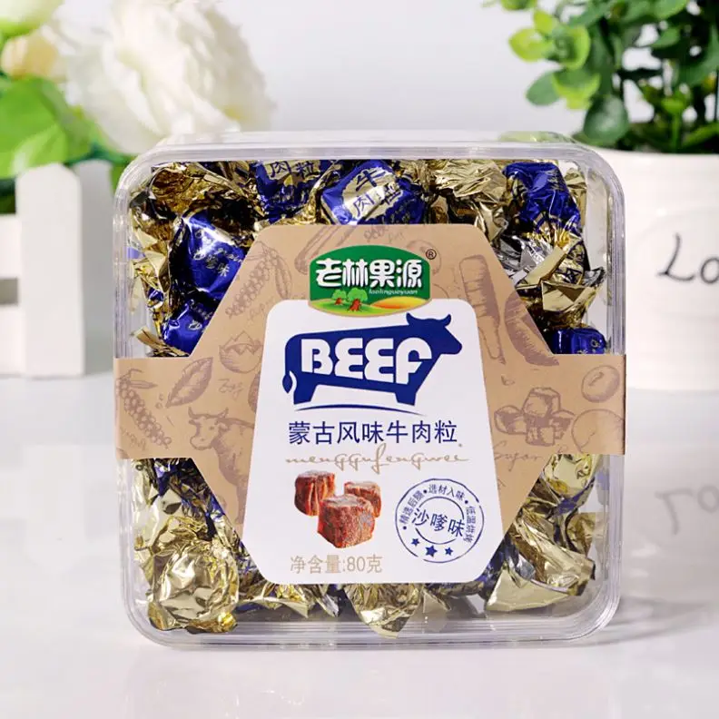 
Hot selling Delicious of 80g Wholesale Snack Food Jerky Snacks Beef Meat 