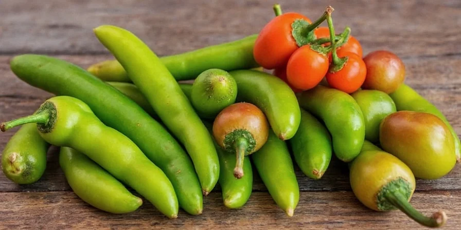 Chef slicing serrano peppers with gloves and preparing them for roasting