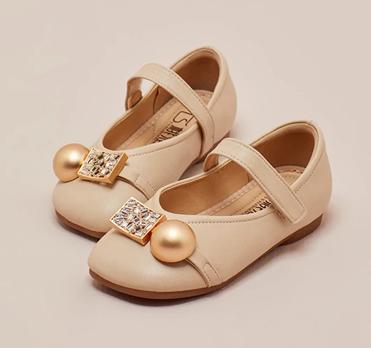 

Princess style Teenage Girl shoes Flat strip Slip On Kids girls school shoes