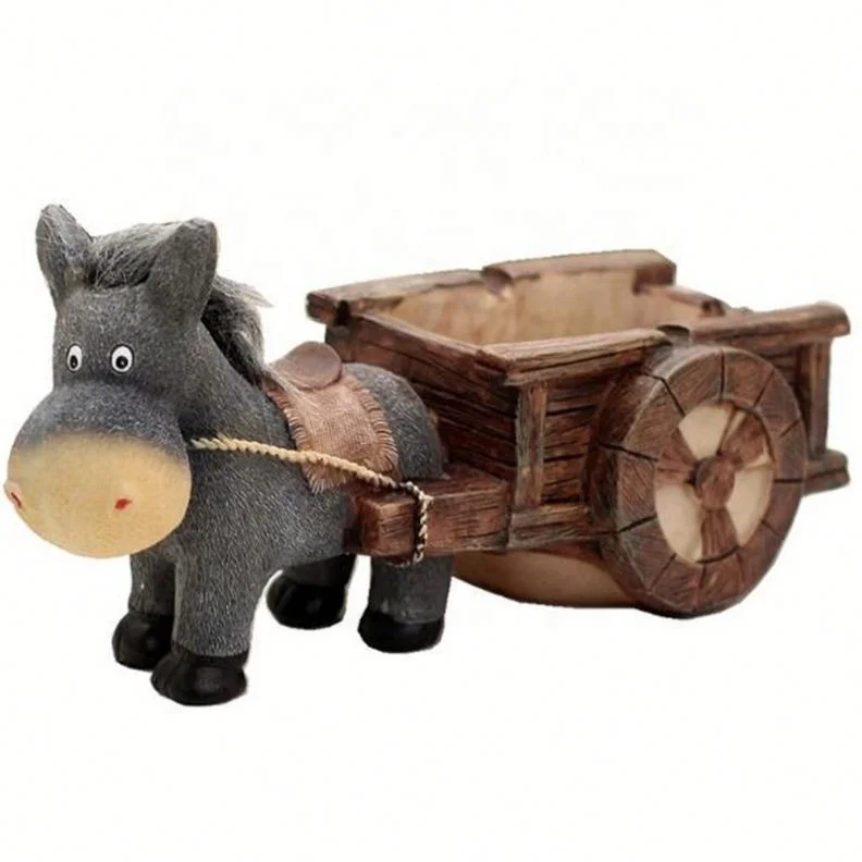 

New Resin Personality Donkey Household Living Room Ashtray, Gray/brown