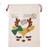 Large Canvas Merry Christmas Santa Sack Xmas Stocking Gift Storage Bag Best Gifts For Kids Event Party Decor