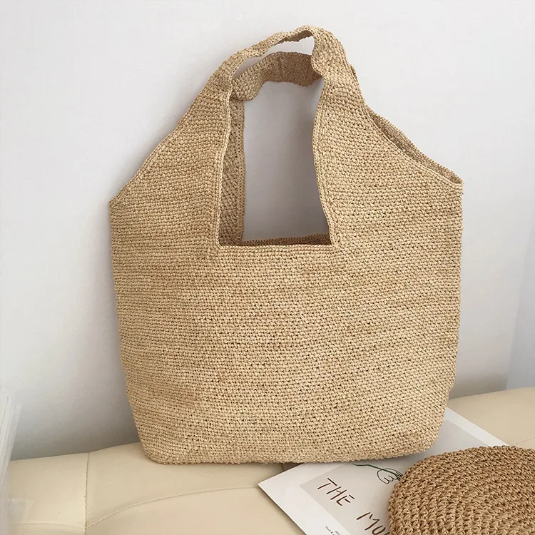 

2020 summer new straw bag Ins raffia straw bag female Large capacity package vegetable basket bucket bags fashion casual handbag