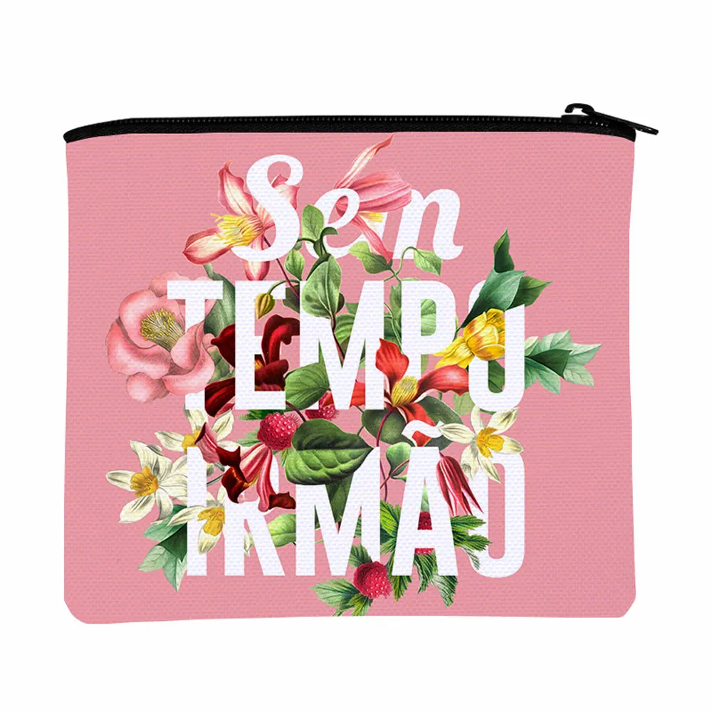 

custom fashion print on demand Flower pattern cosmetic cases designer novation coin purse wallet makeup bag