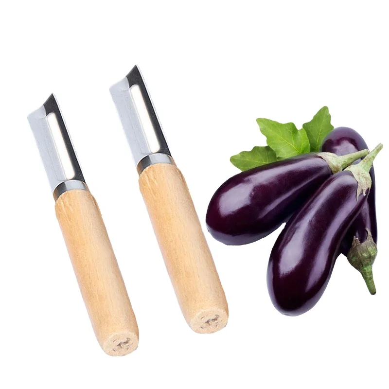 

Wooden Handle Stainless Steel Peeler Zester Fruit Vegetable Peeler Knife Cutter Grater Potato Kitchen Gadgets