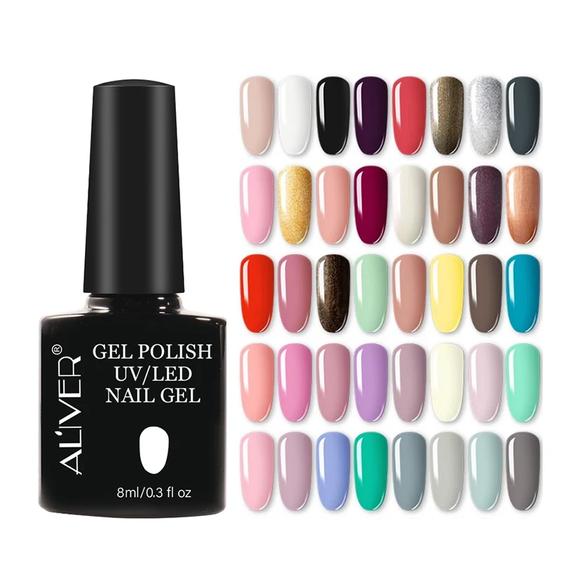 

Factory private label oil nail polish UV/LED gel polish for nail art, 6 colors
