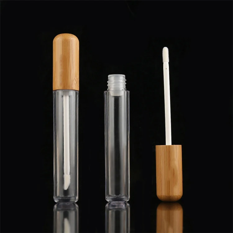 

Empty Bamboo Lip Gloss Tubes Make Up Lipstick Container 5ml Cosmetic Container Empty Bamboo Lip Gloss Tubes With Wand Brush