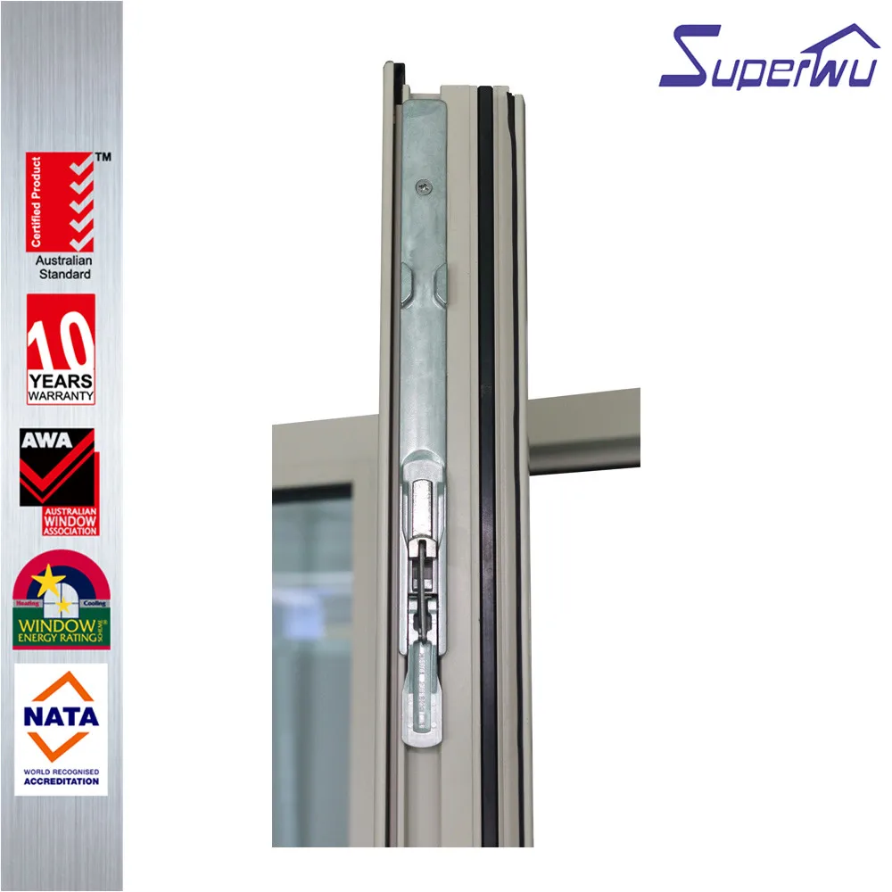 Australia standards of white color french doors glazed aluminium hinge door double glazed doors
