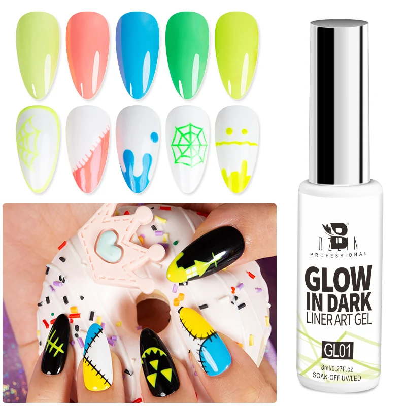 

Oem Private Label Luner Art Gel Polish Neon Gel Nail Polish Neon Glow In The Dark Gel Polish Set