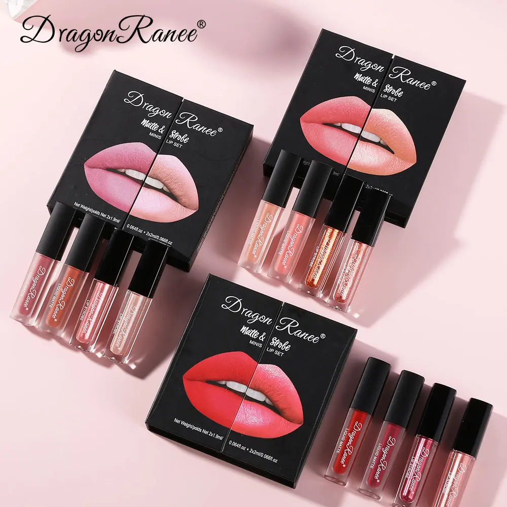 

Lipgloss vendor 4 colors/set lipstick waterproof beauty matte lip stick