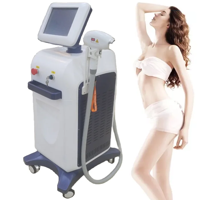 

Professional 808nm diode laser machine for bikini area face arms and thighs hair removal fine lines removal device for sale