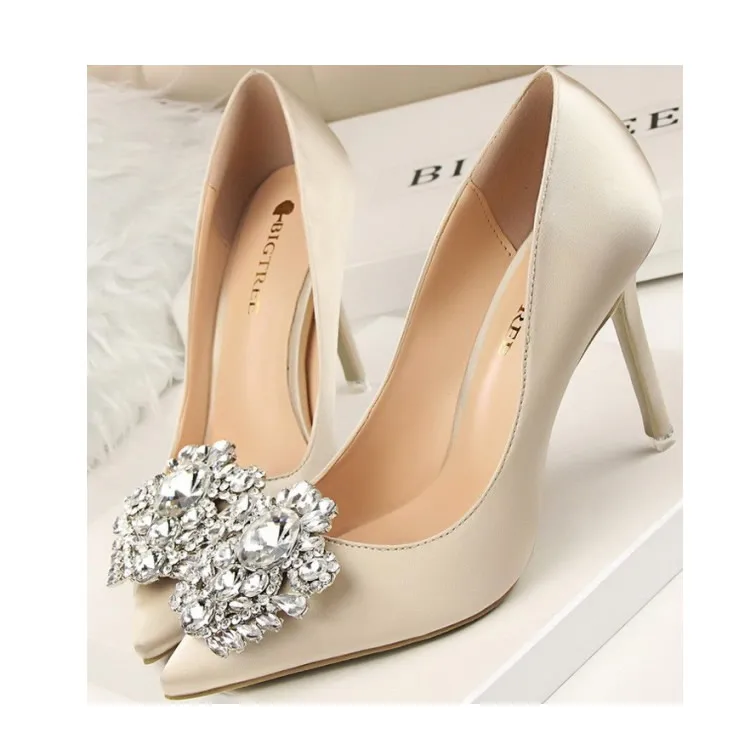 

Big size high heel ladies customized wedding dress dance shoes pumps women shoes, Customized color