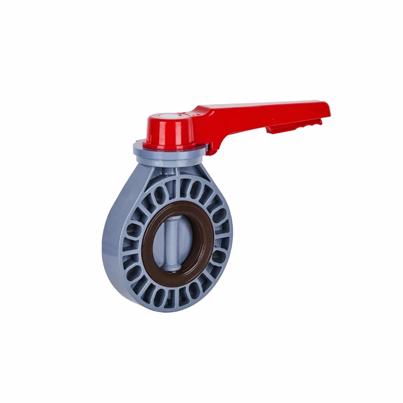 China Manufacturer Supply 1/2 to 6 Inch Plastic Cpvc butterfly Valve for Chemical Industry