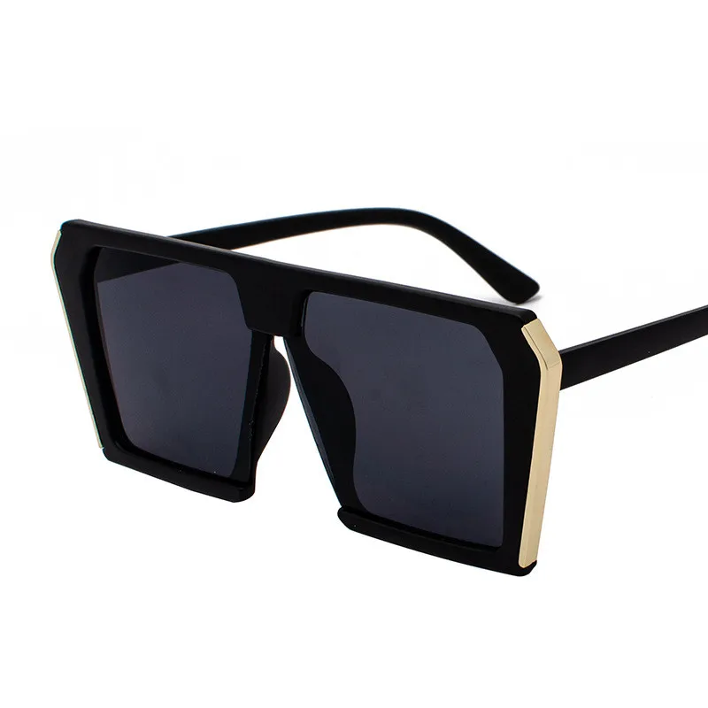 

New Trendy Fashion Men And Women PC Large Frame Trapezoidal Sunglasses 2022