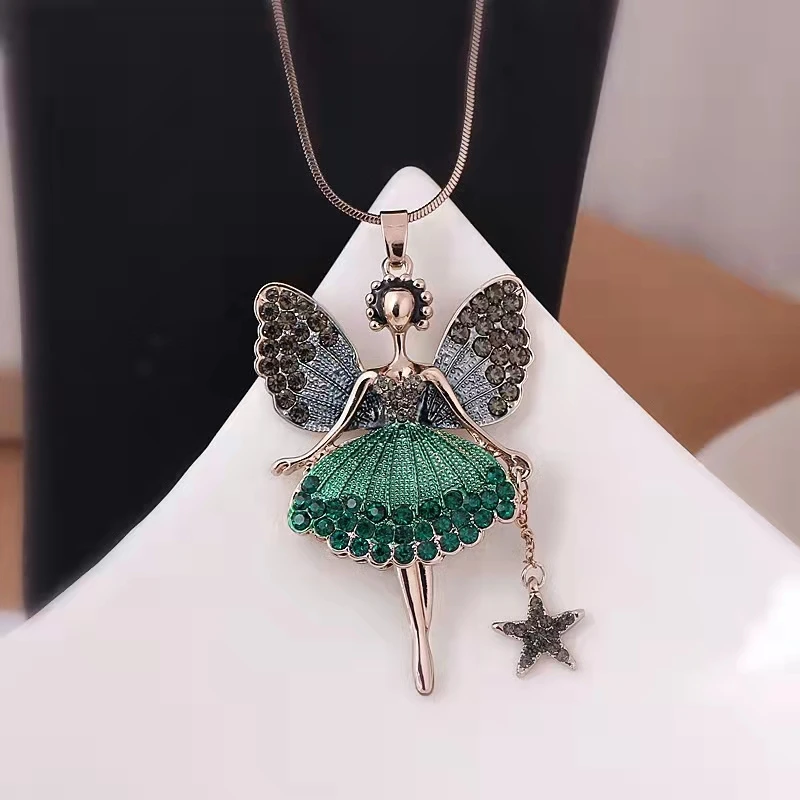 

Lovely angel wings little girl sweater Long Necklace