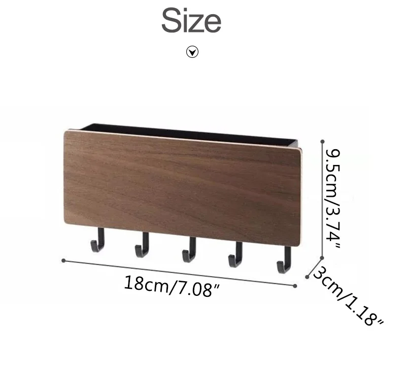 

Wall-hung Type Wooden Decorative Wall Shelf Sundries Storage Box Prateleira Hanger Organizer Key Rack Wood Wall Shelf, As photo