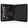 Zippered Padfolio Portfolio Binder, Interview Resume Document Organizer. Internal Holders For Phone