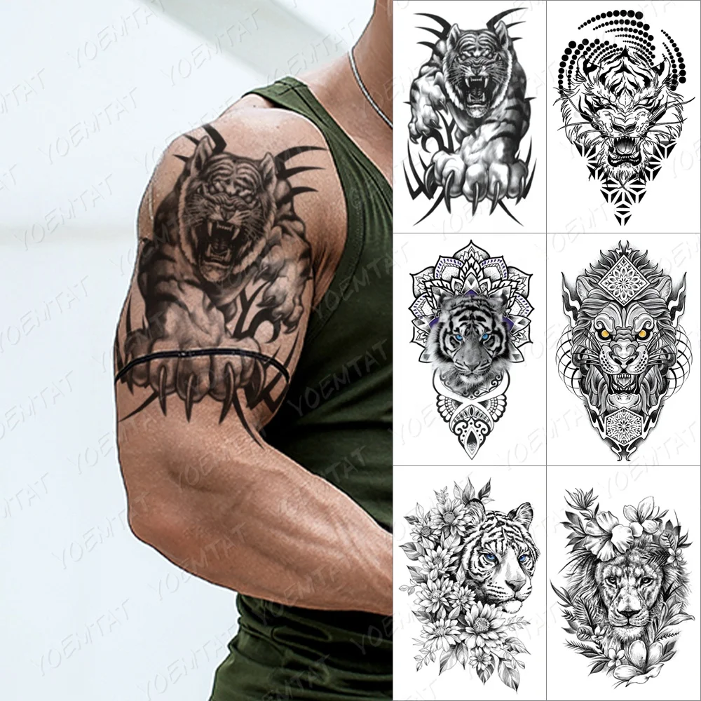 

Factory price new style high quality tiger sticker tattoo temporary, Cmyk