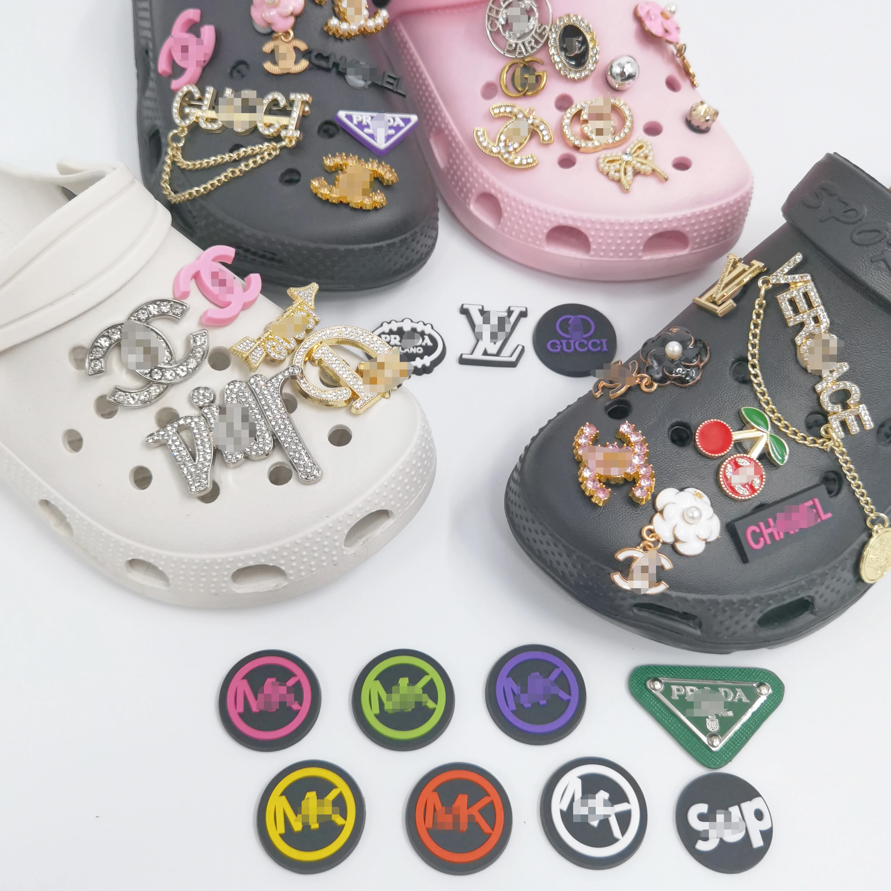 

high quality silver Oval blank shoelace charm/ Metal shoelace charms with epoxy, Customized